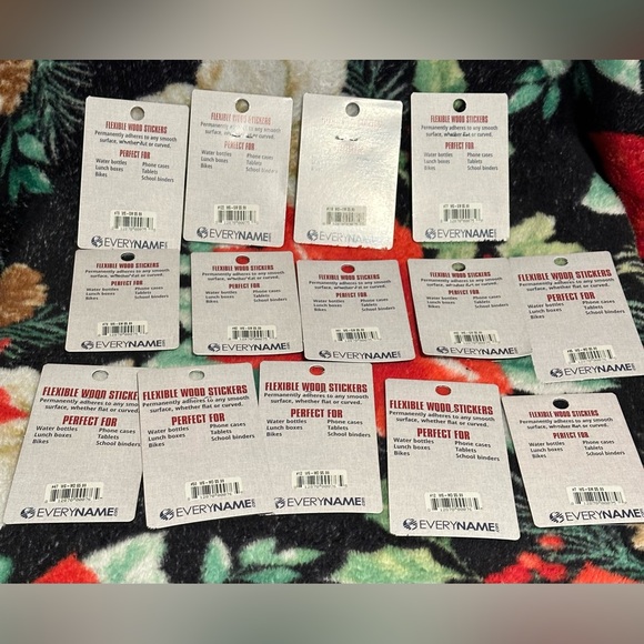 Lot of 14 stickers in total Flexible Wood Stickers Adheres To Flat Or Curved - Picture 4 of 6